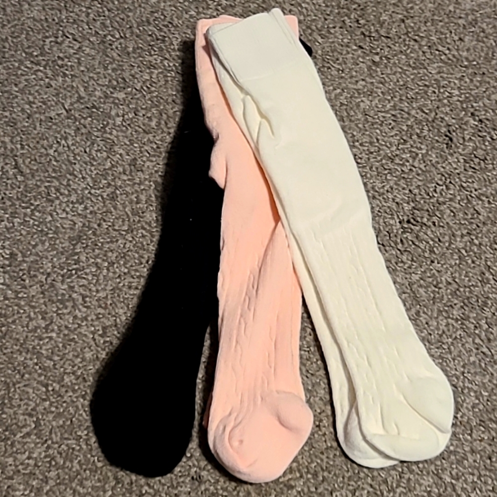 Set of 3 knit tights